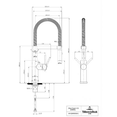 Villeroy & Boch Steel Expert 2.0 bateria kuchenna stojąca czarna 92800006