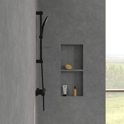 Villeroy & Boch Universal Showers zestaw prysznicowy ścienny czarny mat TVS109004000K5