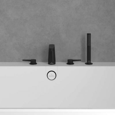 Villeroy & Boch Conum bateria wannowo-prysznicowa nawannowa czarny mat TVT127002000K5