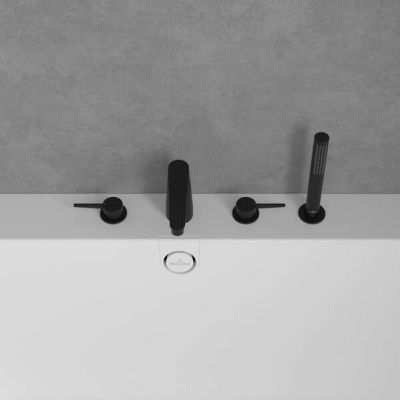 Villeroy & Boch Conum bateria wannowo-prysznicowa nawannowa czarny mat TVT127002000K5