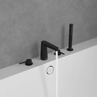 Villeroy & Boch Conum bateria wannowo-prysznicowa nawannowa czarny mat TVT127002000K5