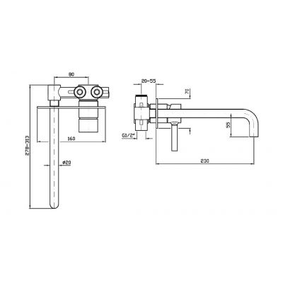 Zucchetti Pan bateria umywalkowa podtynkowa czarny mat gofrowany ZP6124.N1