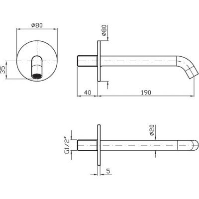 Zucchetti Pan S wylewka wannowa szałwia perłowa Z92261.V7