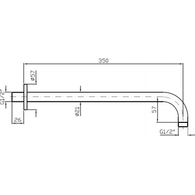 Zucchetti ramię ścienne szałwia perłowa Z93027.V7