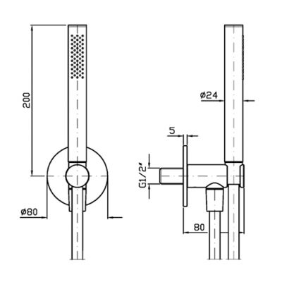 Zucchetti Pan S zestaw prysznicowy podtynkowy nikiel szczotkowany Z93928.C3