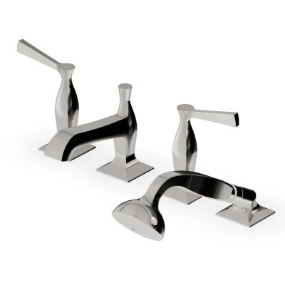 Zucchetti Bellagio bateria wannowo-prysznicowa 4-otworowa nikiel błyszczący ZB2441.C8