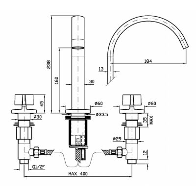 Zucchetti Isyfresh bateria umywalkowa 3-otworowa chrom ZD5437