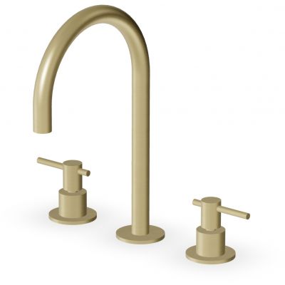 Zucchetti Helm bateria umywalkowa stojąca 3-otworowa brytyjskie złoto szczotkowane ZHL516.XP31