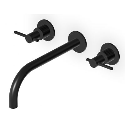 Zucchetti Helm bateria umywalkowa podtynkowa czarny szczotkowany/radełkowanie ukośne ZHL761.XP81G3