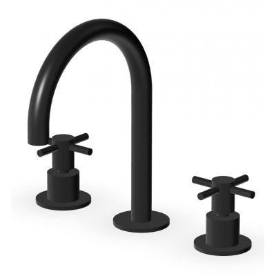 Zucchetti Helm bateria umywalkowa stojąca 3-otworowa czarny szczotkowany ZHM515.XP81