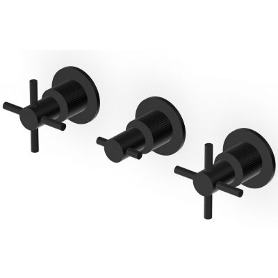 Zucchetti Helm bateria umywalkowa podtynkowa czarny szczotkowany/radełkowanie pionowe ZHM695.XP81G2