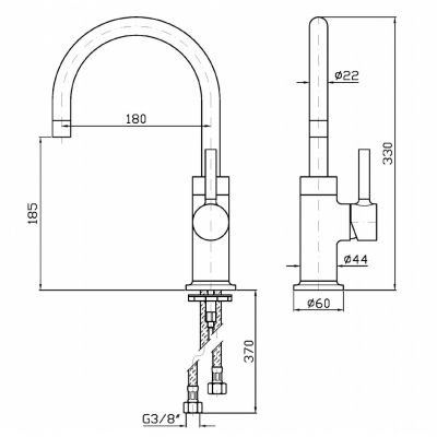 Zucchetti Pan bateria umywalkowa stojąca chrom ZP6587