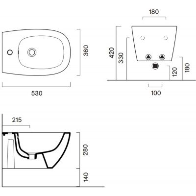 Catalano Alvea bidet wiszący biały 0618531001