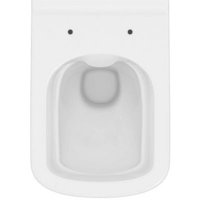 Zestaw Cersanit City Square miska WC wisząca CleanOn z deską wolnoopadającą Slim i stelaż podtynkowy Tech Line Opti z przyciskiem czarny mat S701-667