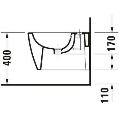 Duravit Bento Starck Box bidet wiszący HygieneGlaze biały połysk 2299152000
