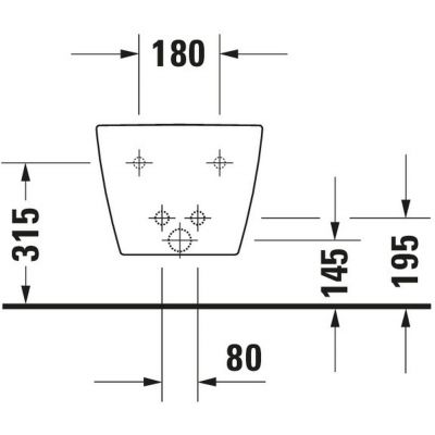 Duravit Bento Starck Box bidet wiszący HygieneGlaze biały połysk 2299152000
