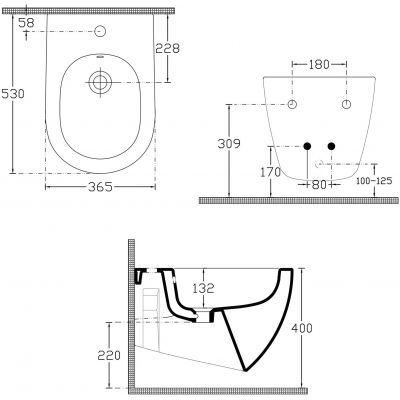 Isvea Infinity bidet wiszący biały mat 10NF41001-2L