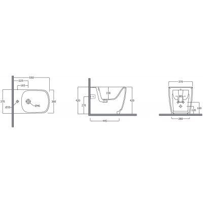 Kludi Resa S bidet stojący czarny mat 27BIB0139