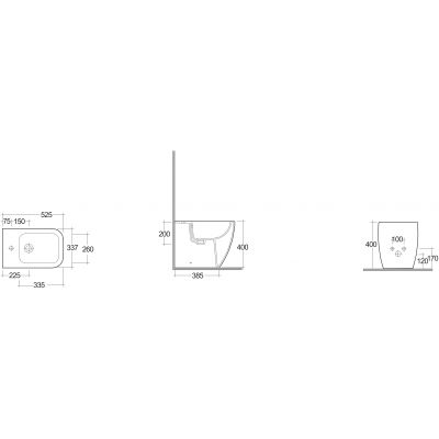 Kludi Resa C bidet stojący biały 28BIB0243