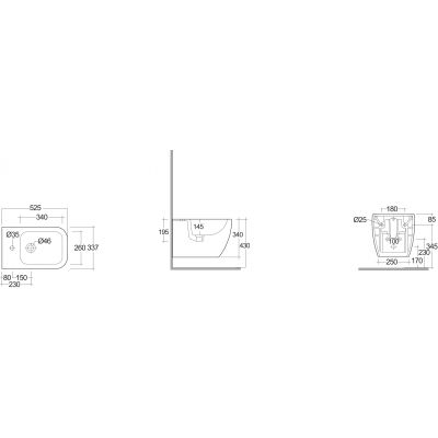 Kludi Resa C bidet wiszący biały 28BIW0143