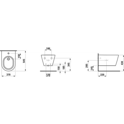 Laufen Kartell bidet wiszący biały H8303317573021