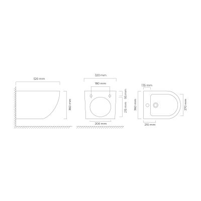 Oltens Hamnes bidet wiszący z powłoką SmartClean biały 46504000