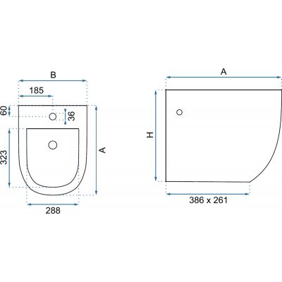 Rea Alan bidet wiszący biały REA-C9652