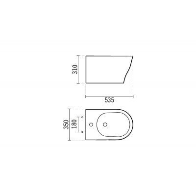 Sanindusa Magmma bidet stojący czarny mat 147450264