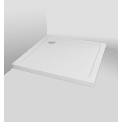 Bravat Square Slim brodzik 80x80 cm kwadratowy biały BVTSQ80/5.5