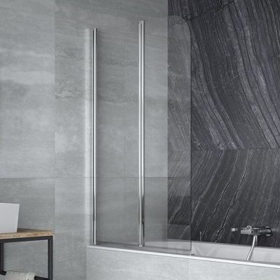Besco Prime parawan nawannowy 90x140 cm dwuskrzydłowy szkło przezroczyste PNP-2S