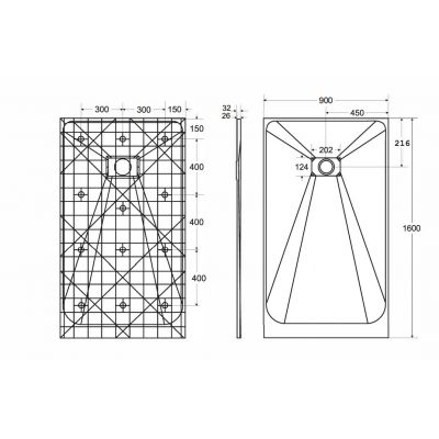 Besco Vexo brodzik prostokątny 160x90 cm biały BV-160-90-P