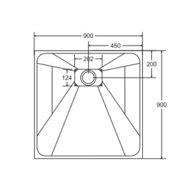 Besco Vexo brodzik kwadratowy 90x90 cm biały BV-90-90-K