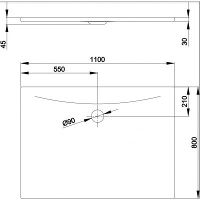 Bette BetteFloor Side brodzik 110x80 cm prostokątny biały 3374-000