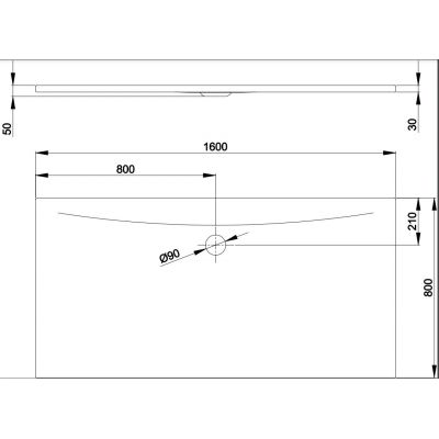 Bette BetteFloor Side brodzik 160x80 cm prostokątny biały 3375-000