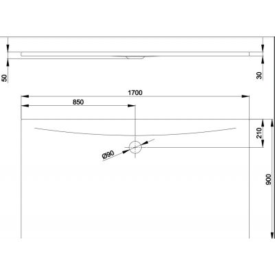 Bette BetteFloor Side brodzik 170x90 cm prostokątny biały 3376-000