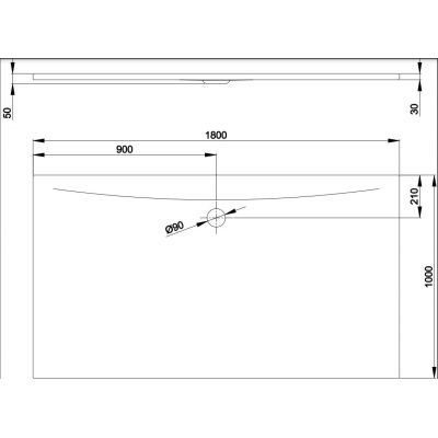 Bette BetteFloor Side brodzik 180x100 cm prostokątny biały 3378-000