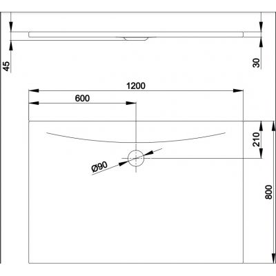 Bette BetteFloor Side brodzik 120x80 cm prostokątny biały 3387-000