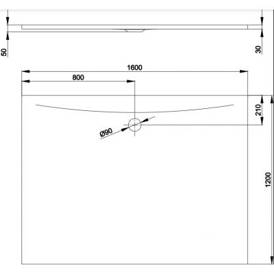 Bette BetteFloor Side brodzik 160x120 cm prostokątny biały 3392-000
