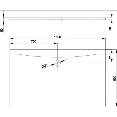 Bette BetteFloor Side brodzik 150x90 cm prostokątny biały 3393-000