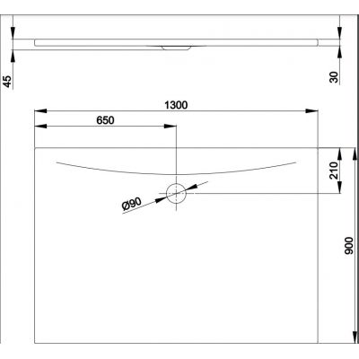 Bette BetteFloor Side brodzik 130x90 cm prostokątny biały 3398-000