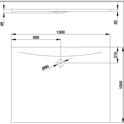 Bette BetteFloor Side brodzik 130x100 cm prostokątny biały 3399-000