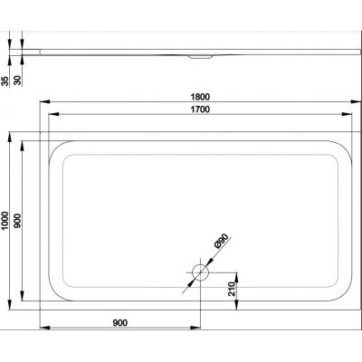 Bette BetteUltra brodzik 180x100 cm prostokątny biały 5808-000