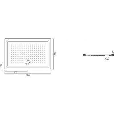 Catalano Verso New brodzik 120x80 cm prostokątny biały mat 112080H4BM