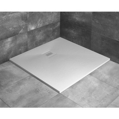 Radaway Kyntos C brodzik 100x100 cm kwadratowy konglomeratowy biały HKC100100-04