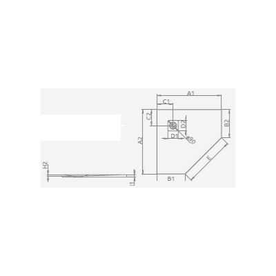 Radaway Kyntos PT brodzik pięciokątny 90x90 cm biały HKPT9090-04