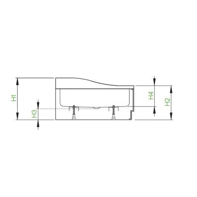 Radaway Korfu C brodzik 90x90 cm kwadratowy z obudową biały 4C99400-03