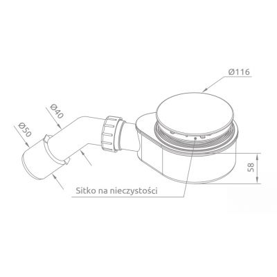 Radaway syfon do brodzika R583G