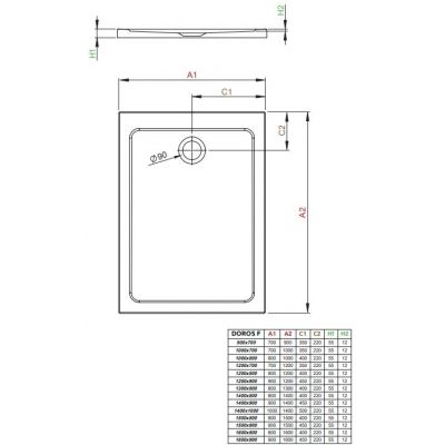 Radaway Doros F brodzik 100x80 cm prostokątny biały SDRF1080-01
