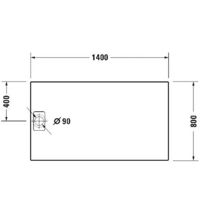 Duravit Stonetto brodzik prostokątny 140x80 cm biały 720217380000000