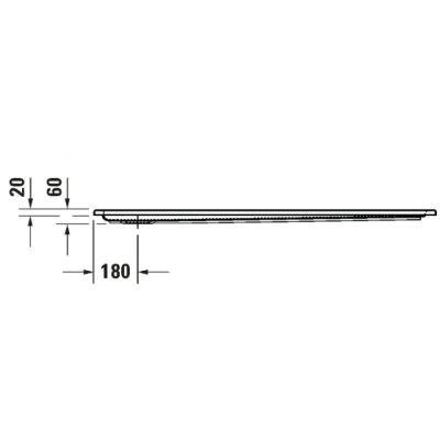 Duravit Starck Slimline brodzik prostokątny 140x80 cm biały 720236000000001